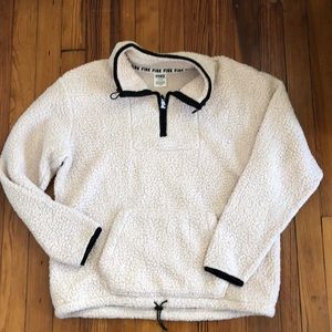 PINK Victoria’s Secret 1/4 Zip Sherpa Pullover